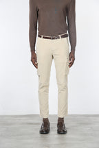 Chile pantalón cargo hombre en pana de 500 rayas, corte extra slim ①