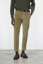 Chile pantalone cargo uomo in velluto 500 righe extra slim fit ①