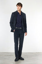 Chile pantalón cargo de hombre en pana 500 rayas, extra slim fit ①
