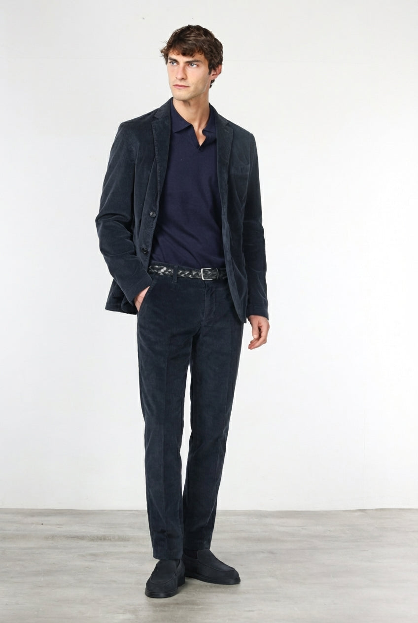 Chile pantalón cargo de hombre en pana 500 rayas, extra slim fit ①