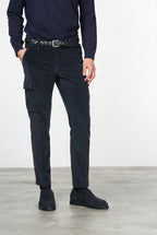 Chile pantalón cargo de hombre en pana 500 rayas, extra slim fit ①