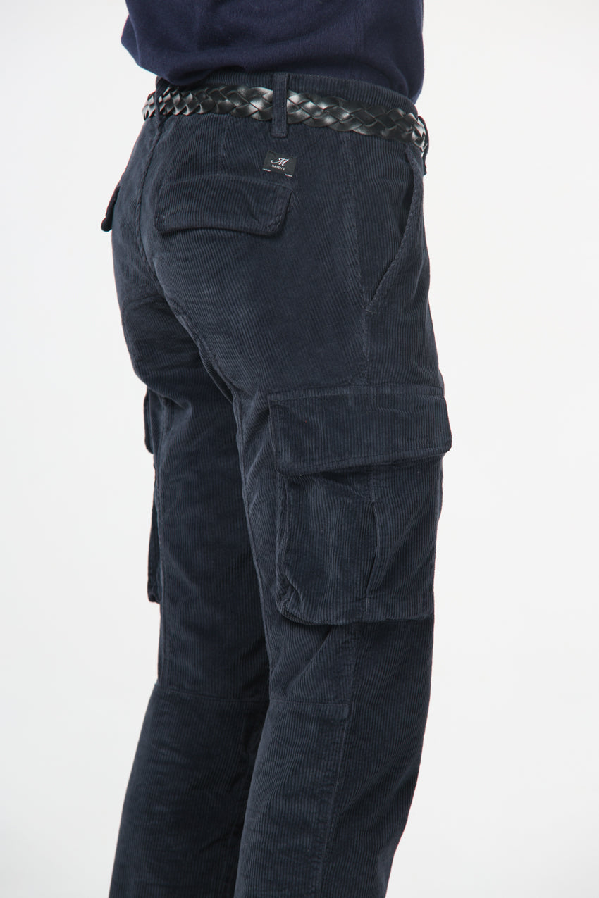 Chile pantalón cargo de hombre en pana 500 rayas, extra slim fit ①