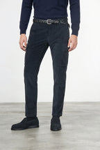Chile pantalón cargo de hombre en pana 500 rayas, extra slim fit ①