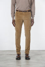 Chile pantalón cargo hombre en pana de 500 rayas, extra slim fit ①