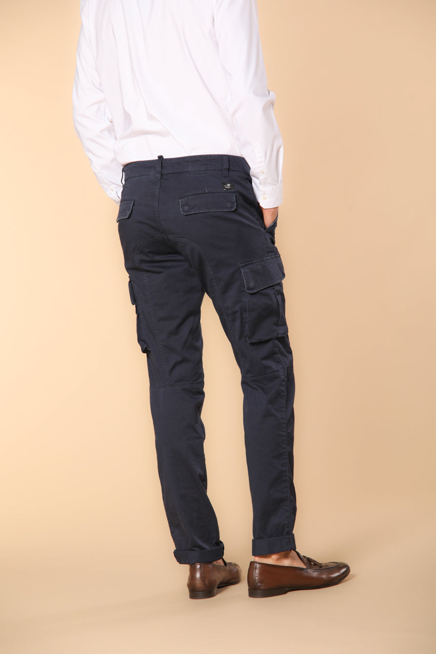 Chile pantalone cargo uomo in raso stretch extra slim fit ①