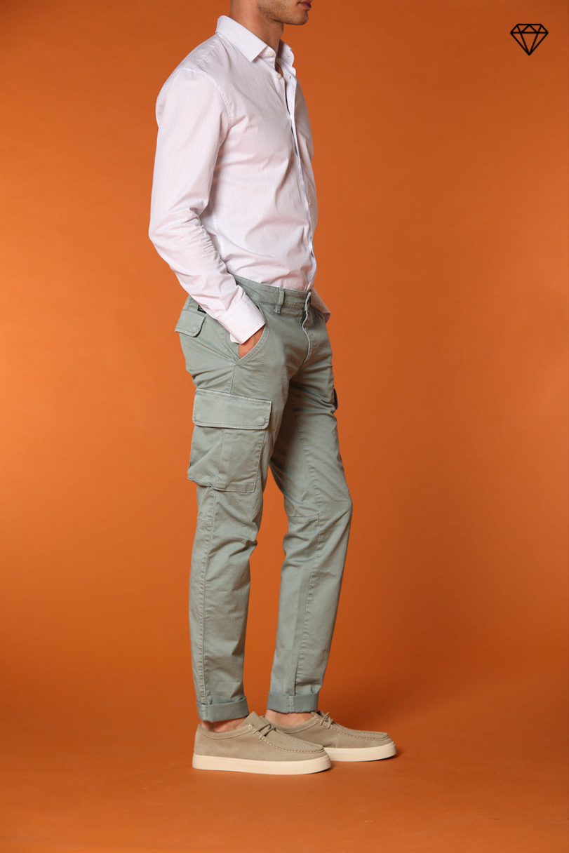 Chile pantalón cargo hombre en satén stretch extra slim fit ①