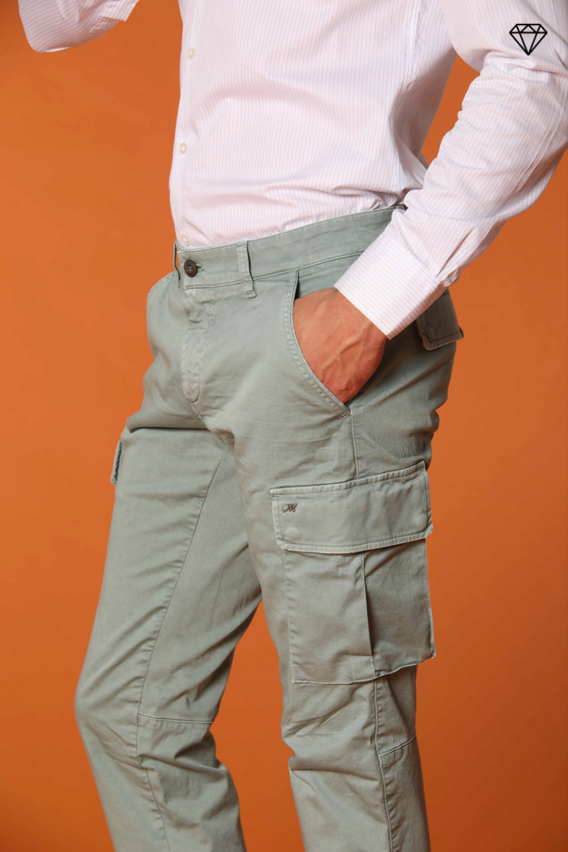 Chile pantalón cargo hombre en satén stretch extra slim fit ①