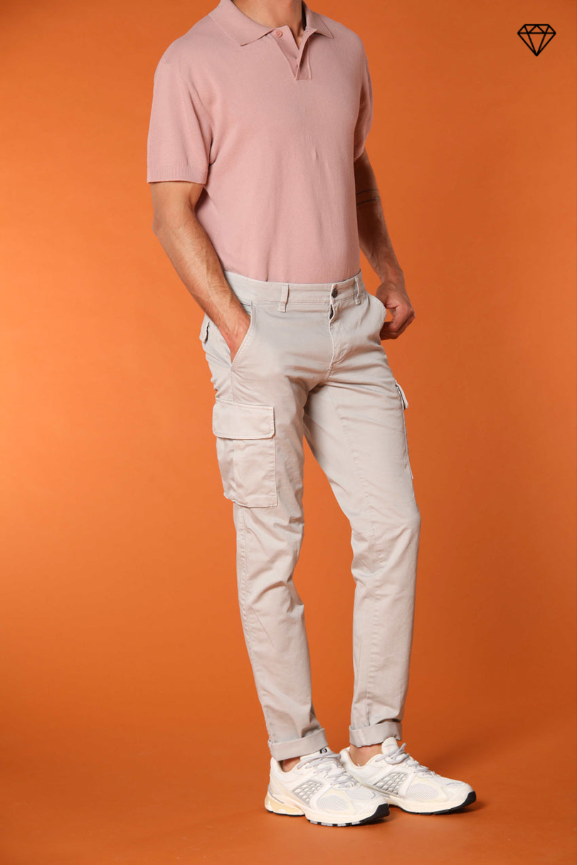 Chile pantalón cargo hombre en satén stretch extra slim fit ①