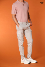 Chile pantalón cargo hombre en satén stretch extra slim fit ①