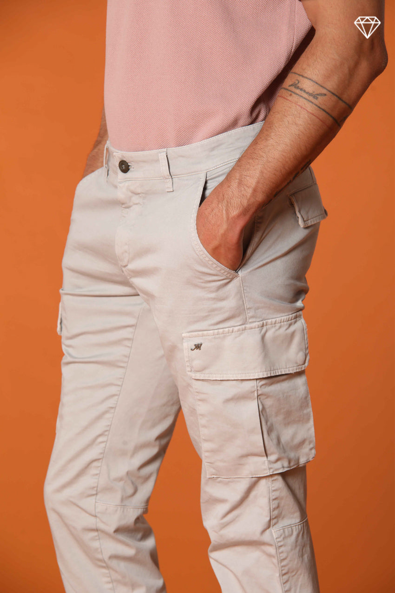 Chile pantalón cargo hombre en satén stretch extra slim fit ①