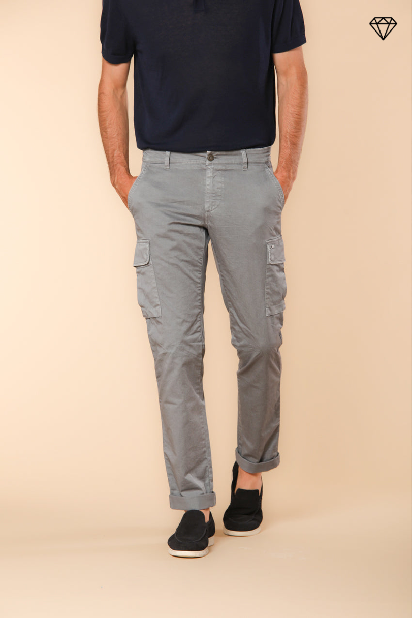 Chile pantalón cargo hombre en satén stretch extra slim fit ①