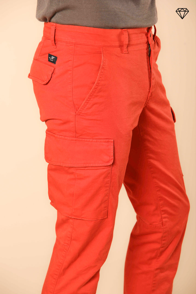 Chile pantalón cargo hombre en satén stretch extra slim fit  ①