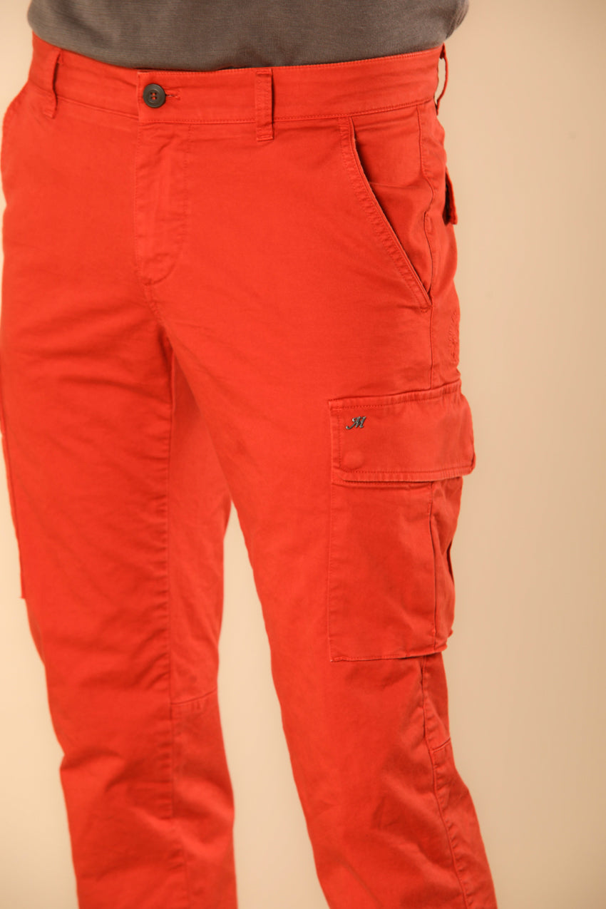 Chile pantalone cargo uomo in raso stretch extra slim fit ①