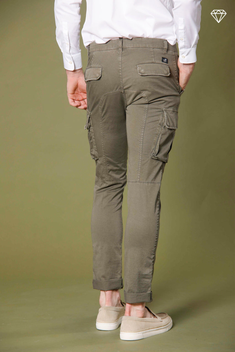 Chile pantalón cargo hombre en satén stretch extra slim fit ①