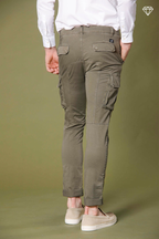 Chile pantalón cargo hombre en satén stretch extra slim fit ①