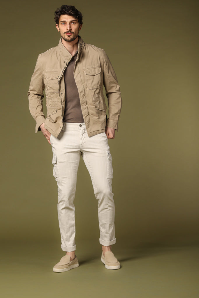 Image 2 of men's Chile model cargo pants in stucco color, extra slim fit by Mason's