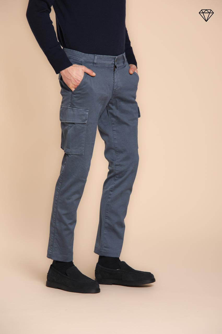 Foto 4 Chile pantalone cargo uomo in gabardina extra slim fit ①
