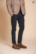 Foto 5 Chile pantalone cargo uomo in gabardina extra slim fit ①