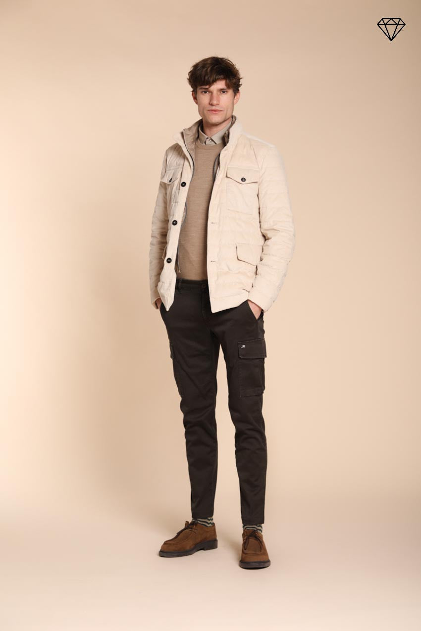 Foto 7 Chile pantalone cargo uomo in gabardina extra slim fit ①