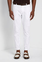 Chile pantalon cargo homme en satin stretch extra slim fit ①