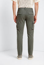 Chile pantalon cargo homme en satin stretch extra slim fit ①