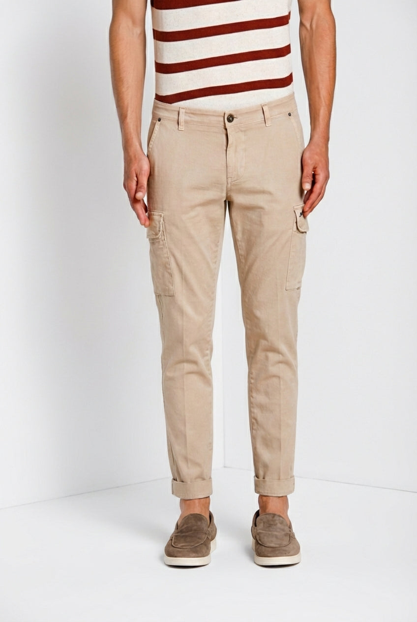 Chile Herren Cargo Hose aus Stretch-Satin extra slim fit ①