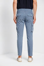 Chile pantalon cargo homme en satin stretch extra slim fit ①