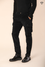 Chile men's cargo trousers in 500-wale corduroy extra slim fit ①