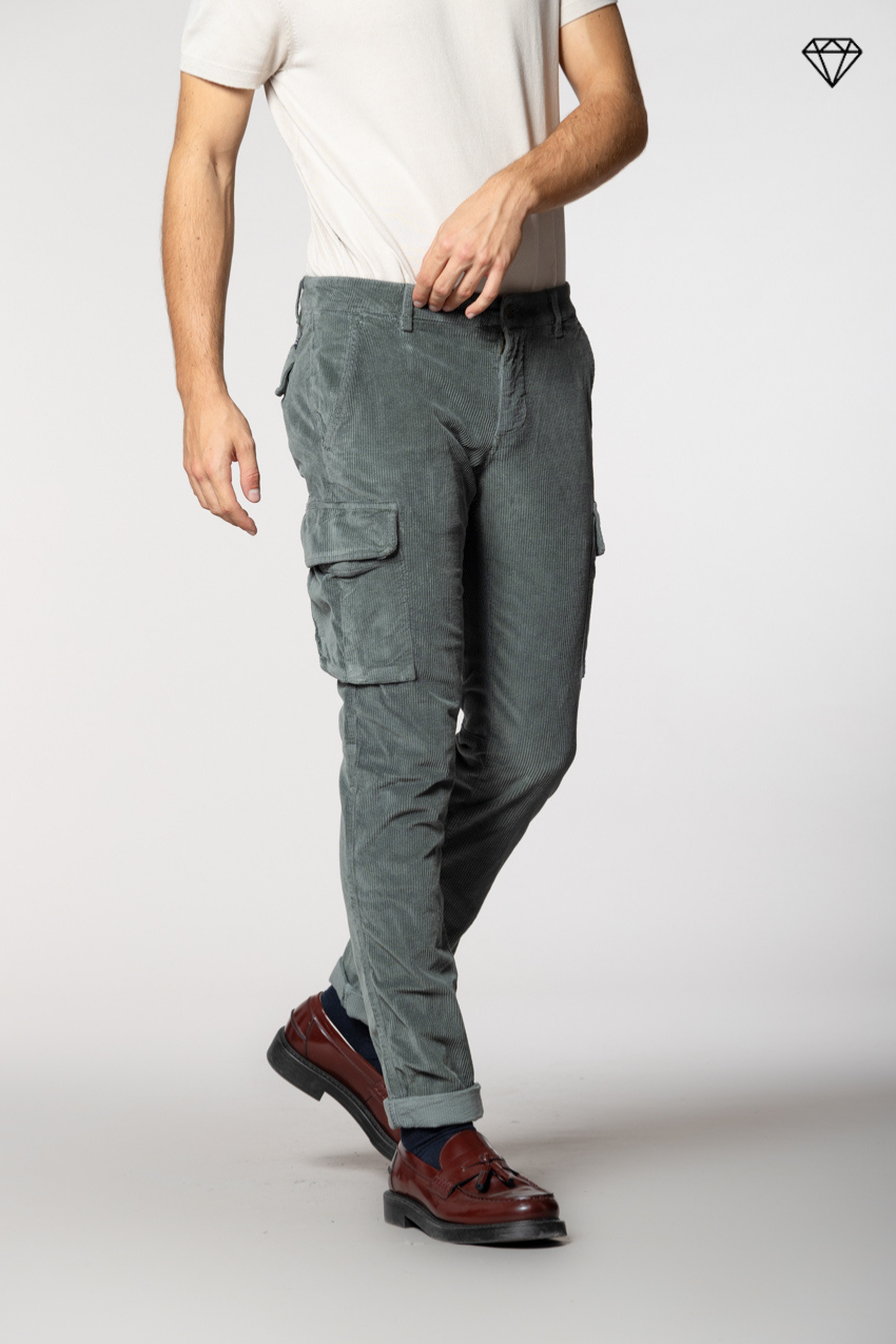 Chile pantalon cargo homme en velours 500 côtes extra slim fit ①