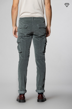 Chile men's cargo trousers in 500-wale corduroy extra slim fit ①