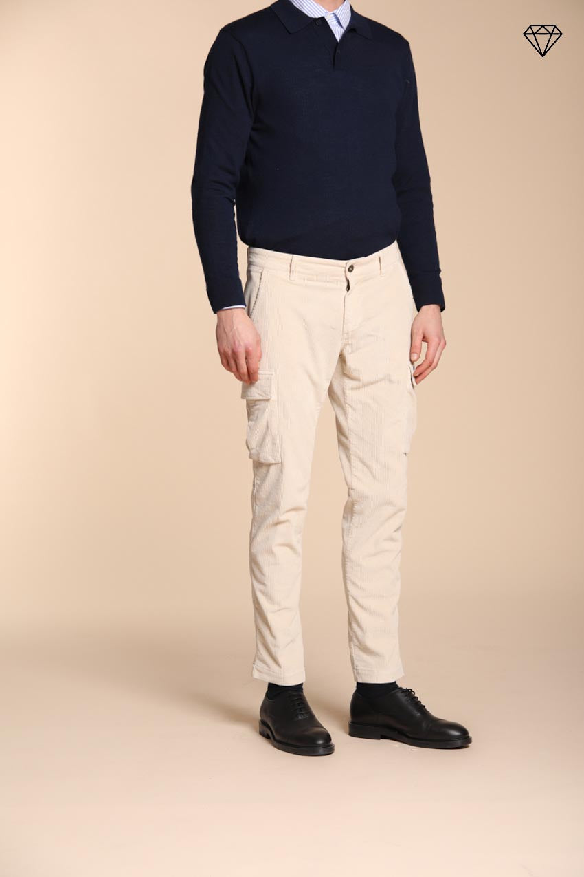 Foto 1 Chile pantalone cargo uomo in velluto 500 righe extra slim fit ①