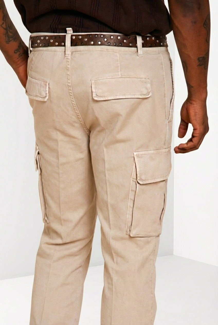Chile pantalón cargo hombre en satén stretch extra slim fit ①