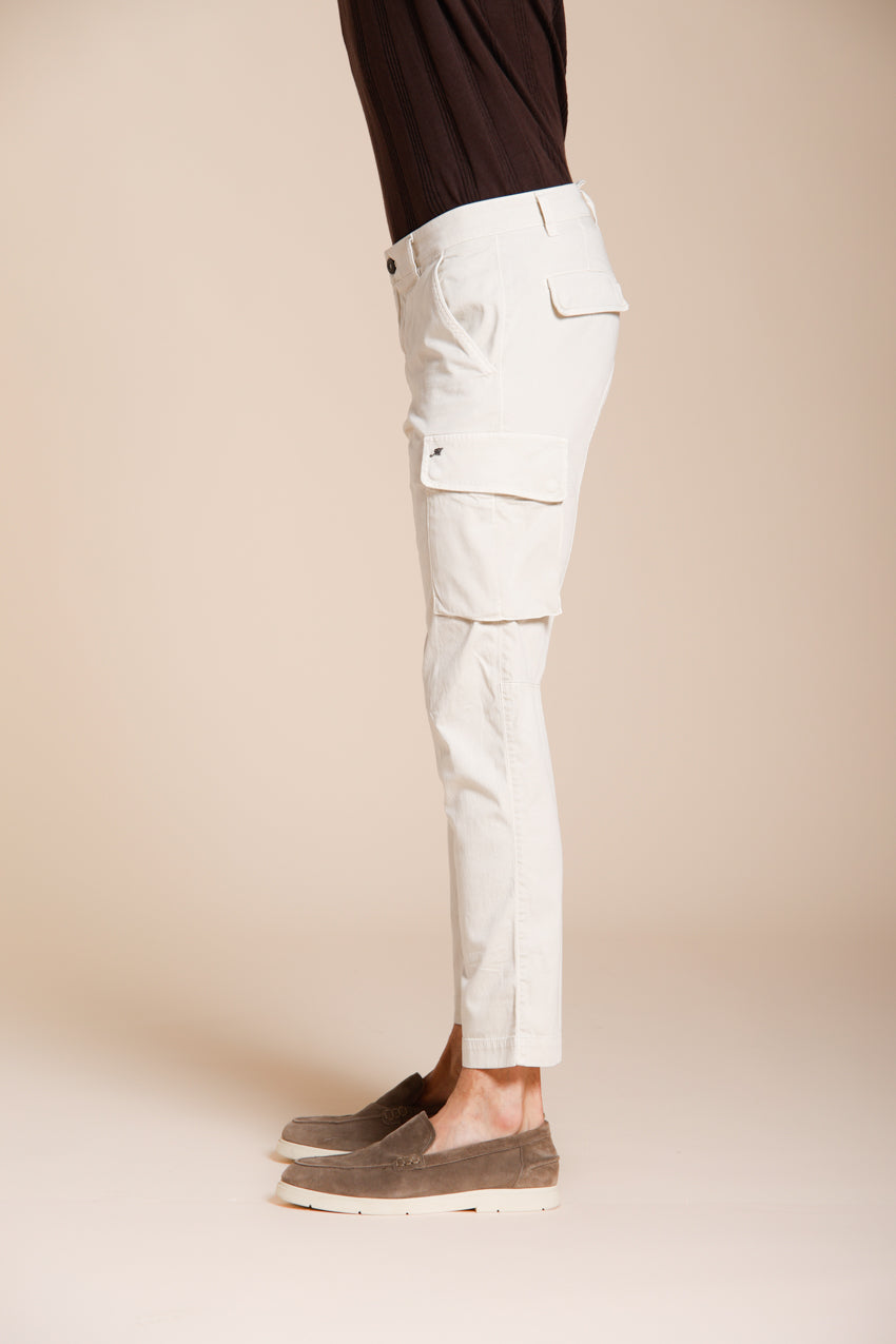 Chile pantalón cargo hombre en raso stretch extra slim fit ①