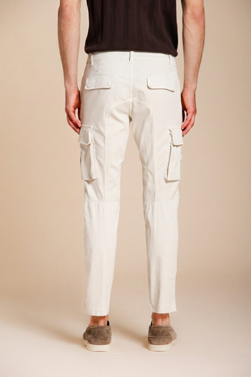 Chile pantalon cargo homme en satin stretch extra slim fit ①