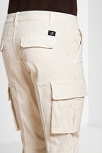 Chile pantalon cargo homme en satin stretch extra slim fit ①