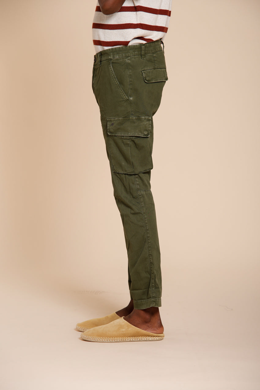 Chile pantalón cargo hombre en satén stretch extra slim fit ①