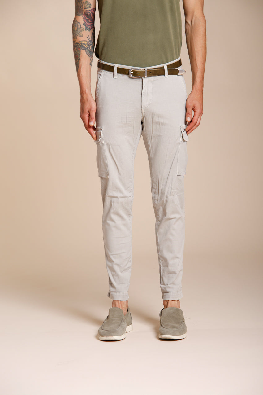 Chile pantalón cargo hombre en satén stretch extra slim fit ①