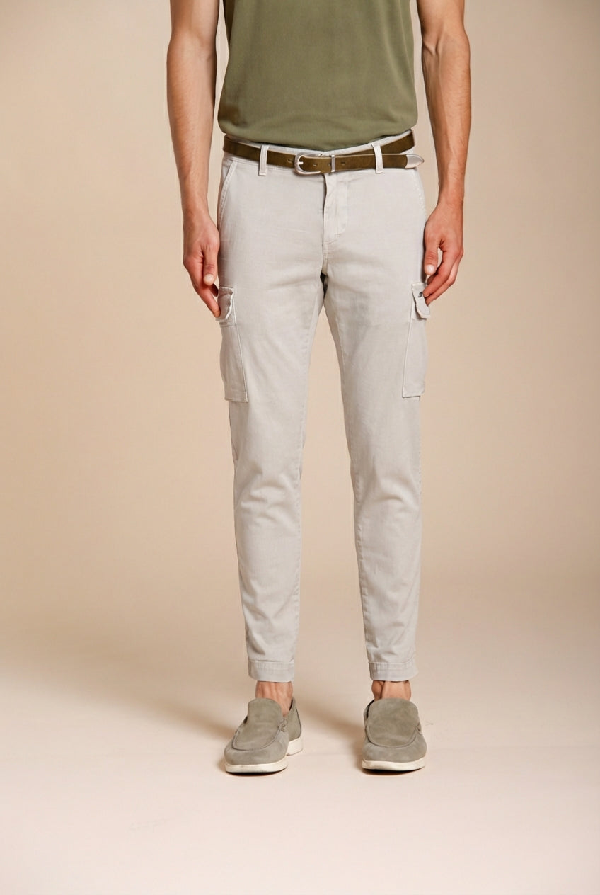 Chile pantalón cargo hombre en satén stretch extra slim fit ①