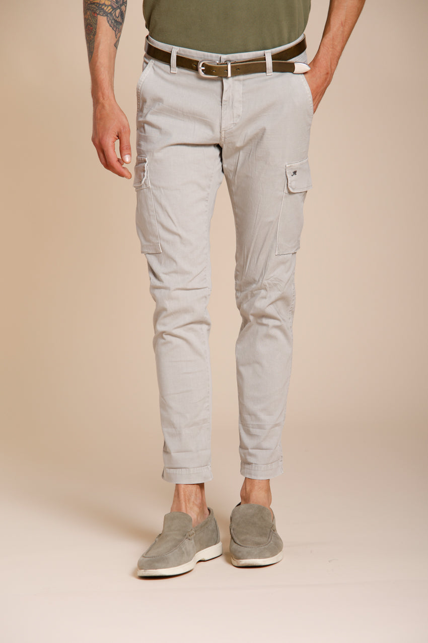 Chile pantalón cargo hombre en satén stretch extra slim fit ①