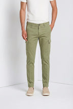 Chile pantalone cargo uomo in raso stretch extra slim fit ①