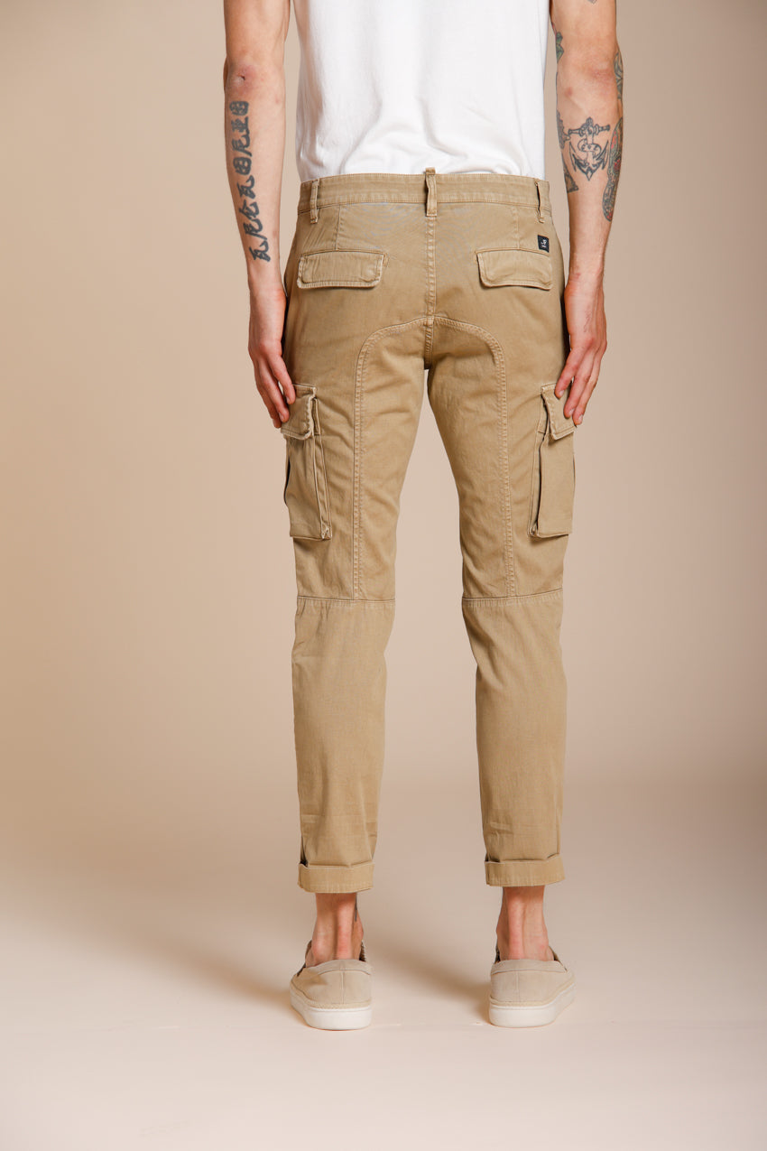 Chile pantalon cargo homme en satin stretch extra slim fit ①
