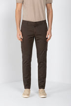 Chile men's cargo pants stretch satin extra slim fit ①