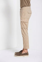 Chile pantalon cargo homme en satin stretch extra slim fit ①