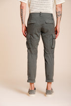 Chile pantalon cargo homme en satin stretch extra slim fit ①