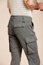 Chile pantalon cargo homme en satin stretch extra slim fit ①