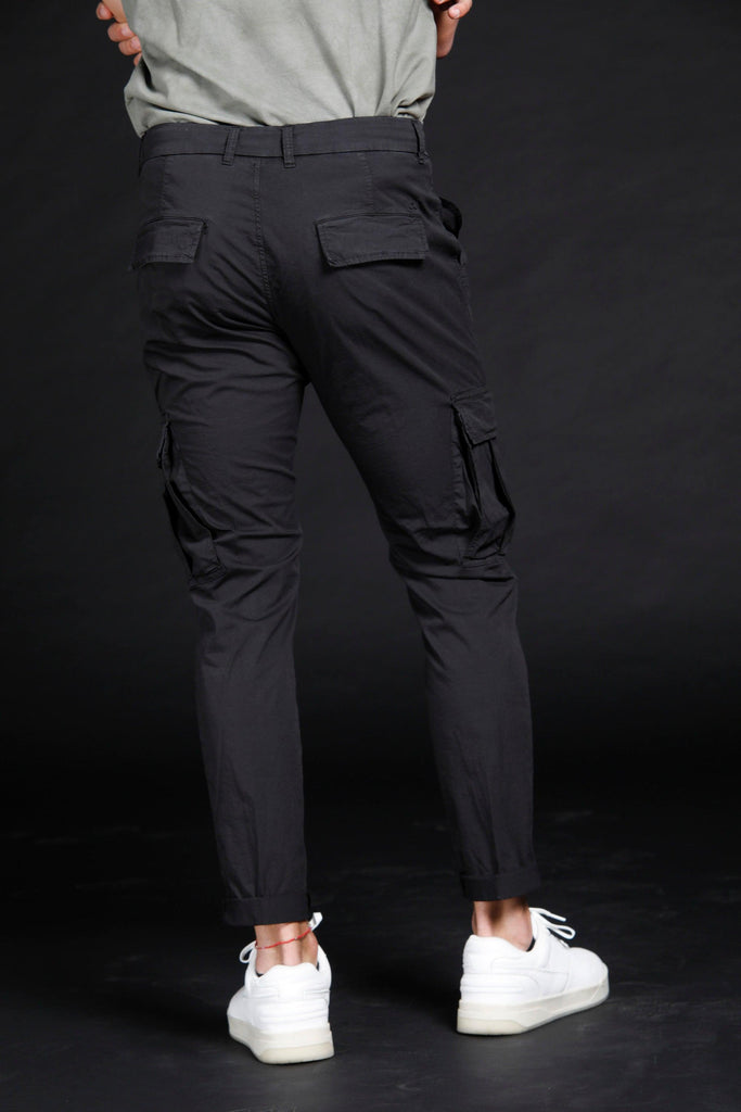 Rio de Janeiro man cargo pants in stretch nylon and gabardine Logo edition carrot fit ① - Mason's US