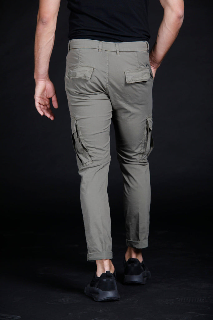 Rio de Janeiro man cargo pants in stretch nylon and gabardine Logo edition carrot fit - Mason's US