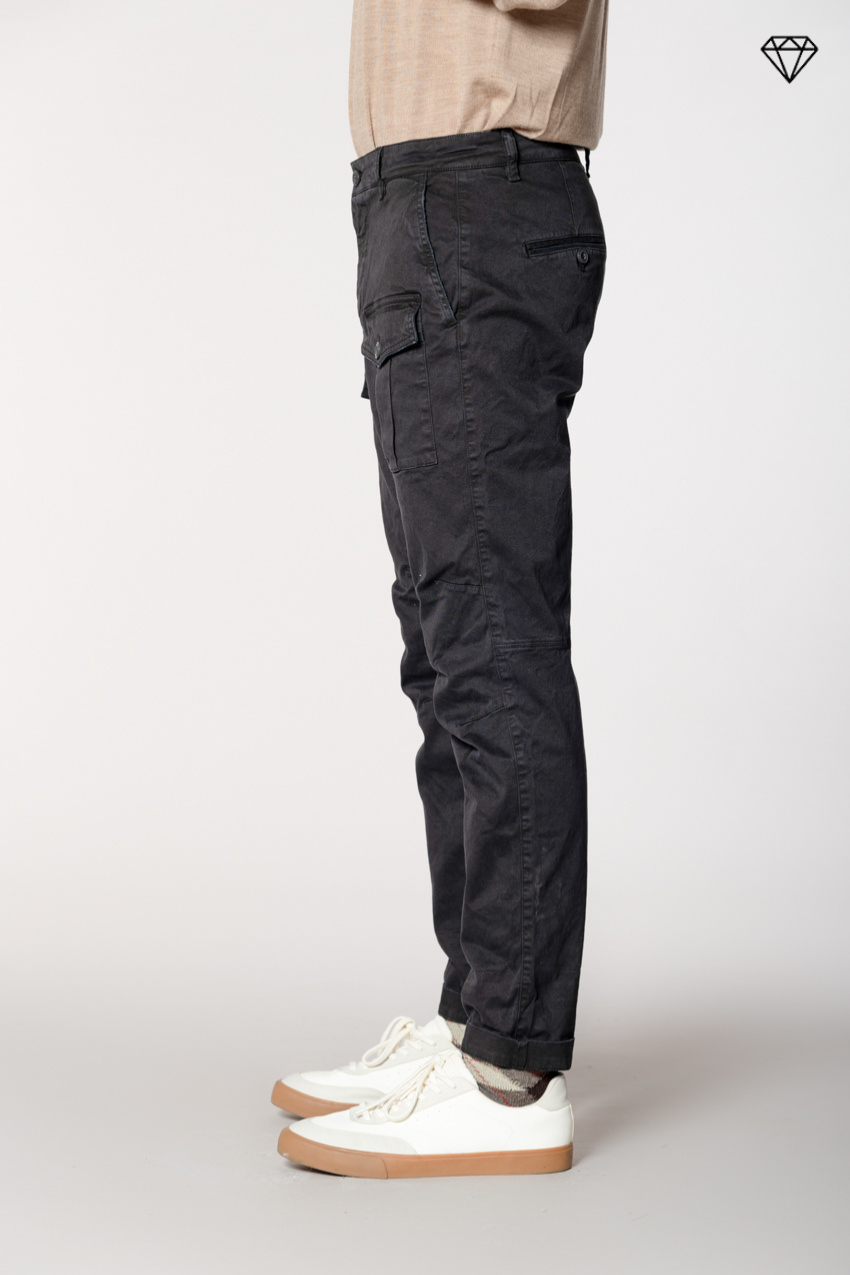 George Coolpocket pantalon cargo homme en gabardine logo edition carrot fit ①