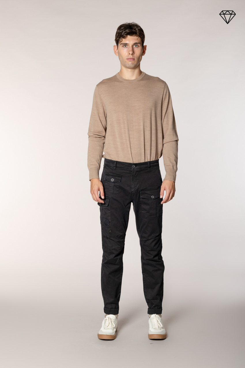 George Coolpocket pantalon cargo homme en gabardine logo edition carrot fit ①