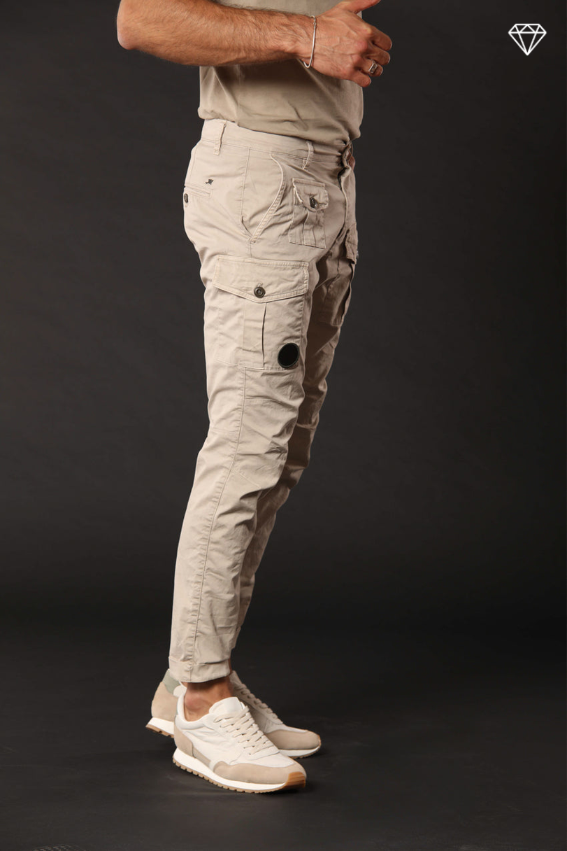 George Coolpocket pantalón cargo hombre en algodón pima ligero logo edition carrot fit ①